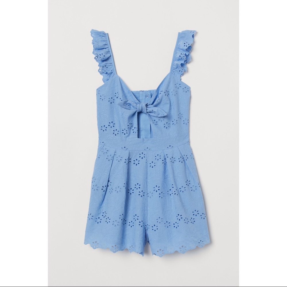 H&M Embroidered Eyelet Romper, size 4 - NWT